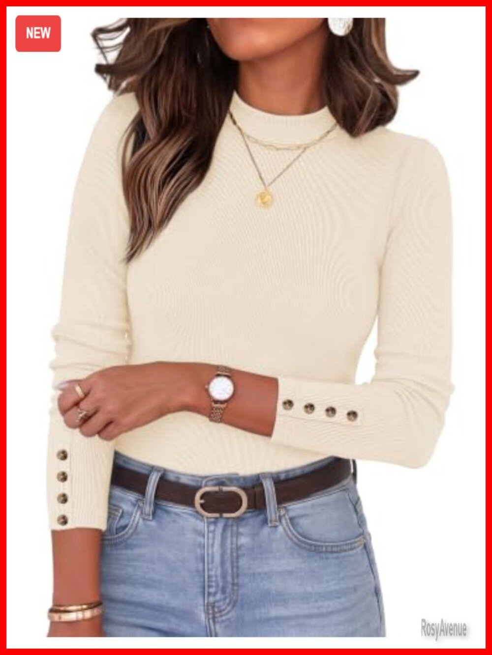 ZESICA Women's Ribbed Knit Mock Neck Long Sleeve Business Casual Top